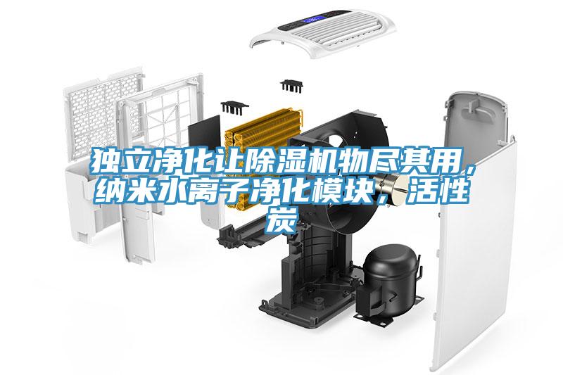 獨立凈化讓除濕機物盡其用，納米水離子凈化模塊，活性炭