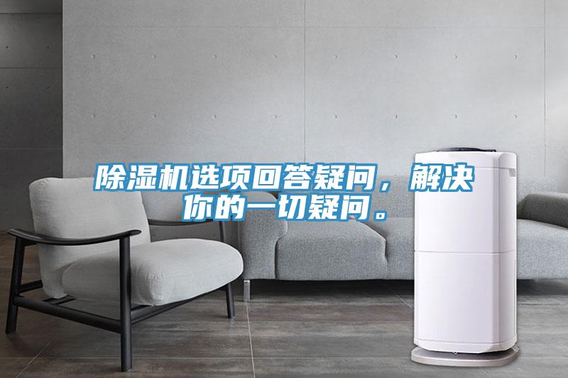 除濕機選項回答疑問，解決你的一切疑問。