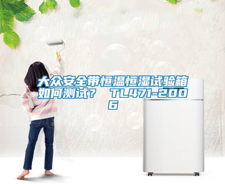 大眾安全帶恒溫恒濕試驗(yàn)箱如何測(cè)試？ TL471-2006