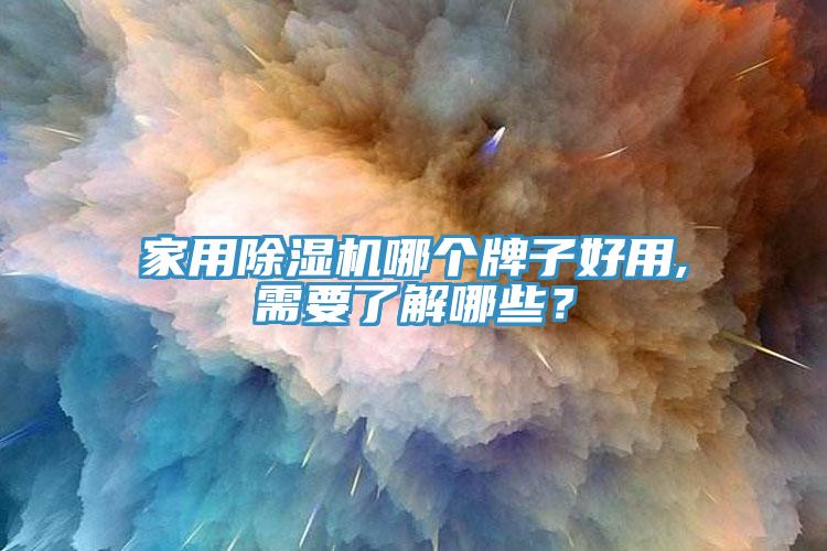 家用除濕機哪個牌子好用,需要了解哪些？
