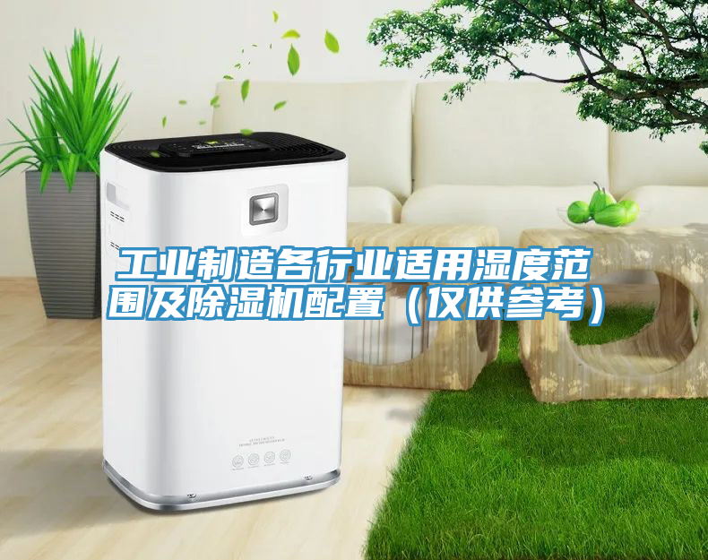 工業制造各行業適用濕度范圍及除濕機配置(僅供參考)