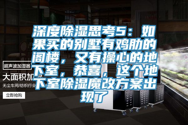 深度除濕思考5：如果買的別墅有雞肋的閣樓，又有操心的地下室，恭喜，這個地下室除濕魔改方案出現了
