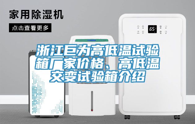 浙江巨為高低溫試驗箱廠家價格、高低溫交變試驗箱介紹
